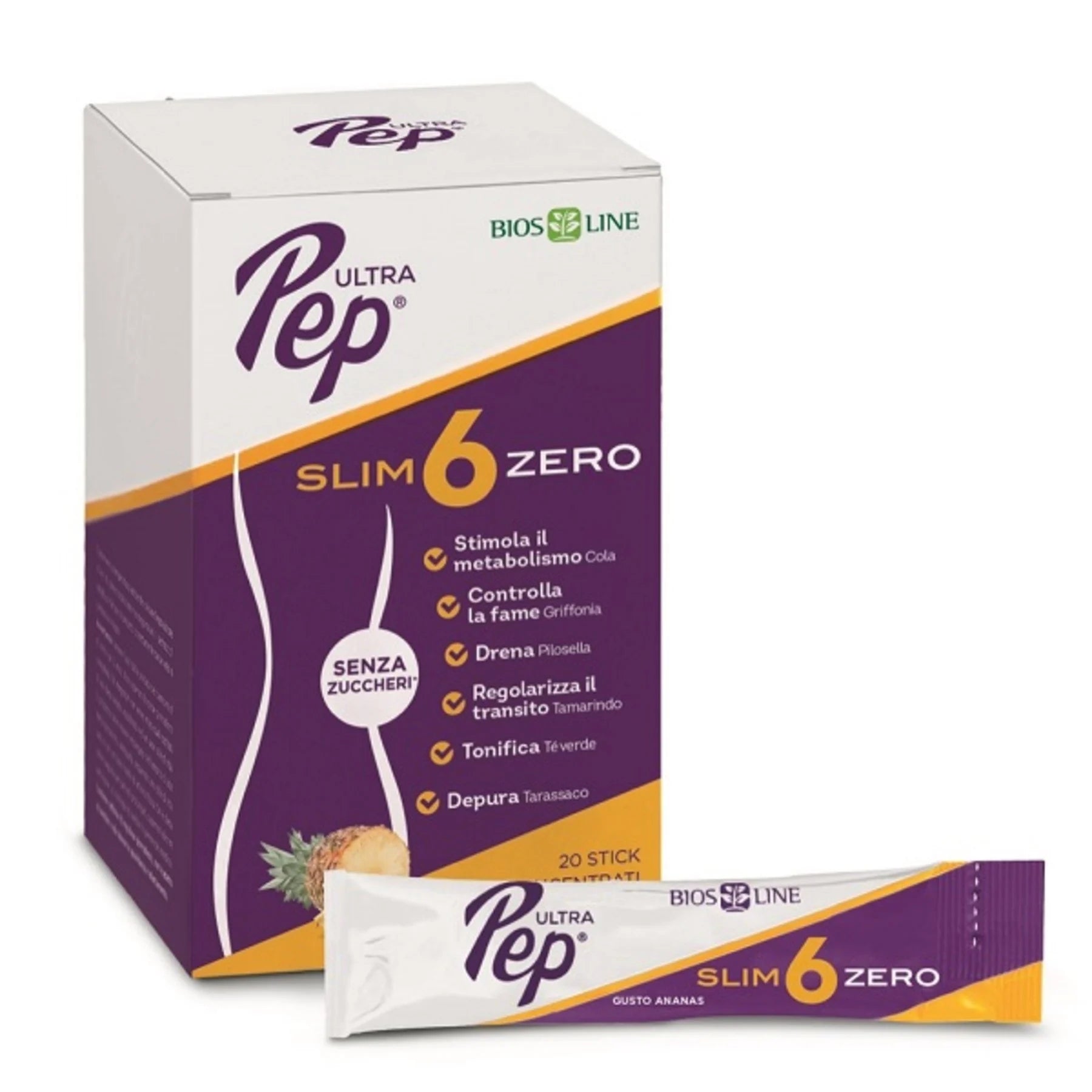 BIOS LINE UltraPep Slim 6 Ananas - 20 stick 10ml