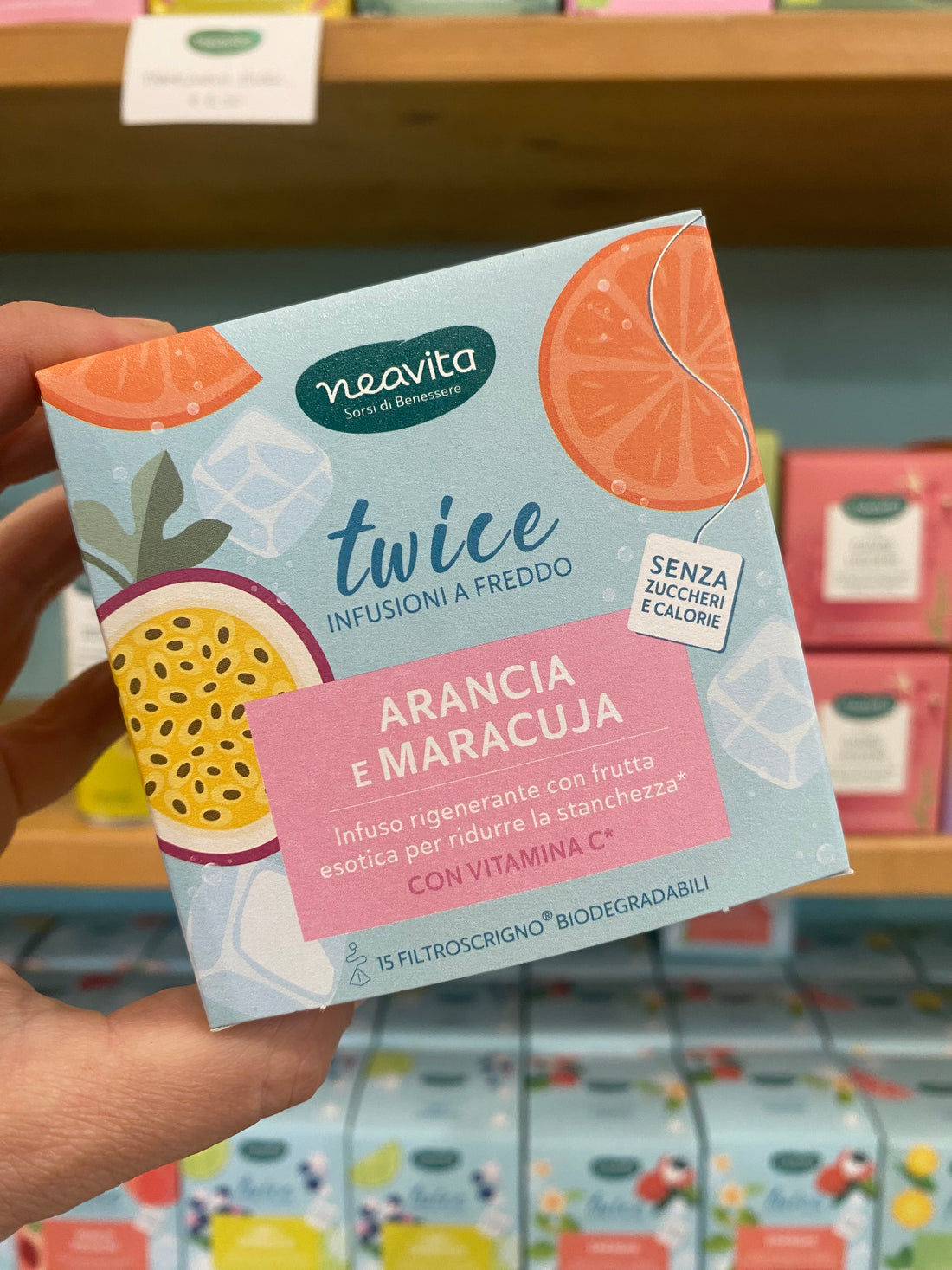 NEAVITA Twice Arancia e Maracuja + Vitamina C 15 filtroscrigno