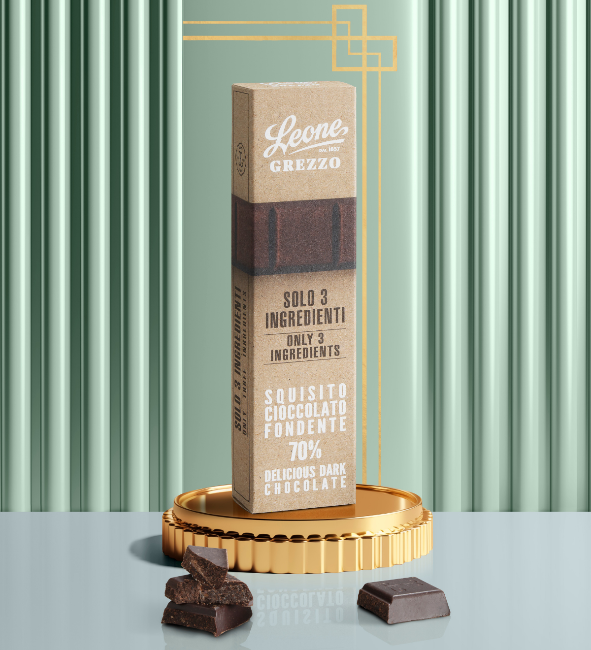LEONE Stecca Cioccolato Grezzo