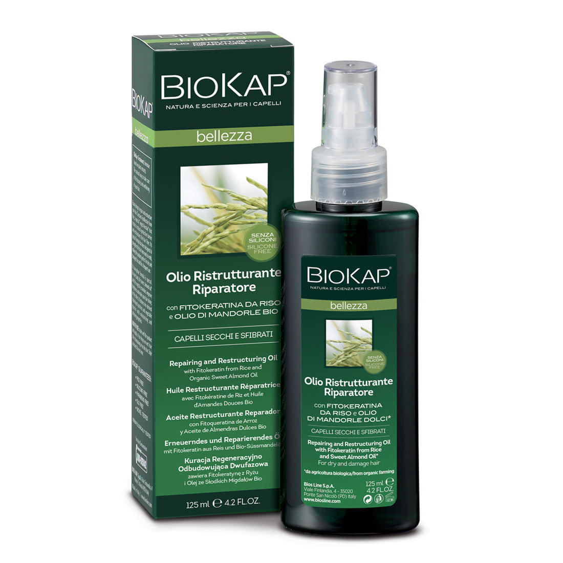 BIOS LINE BioKap Bellezza Olio Ristrutturante Riparatore 125 ml