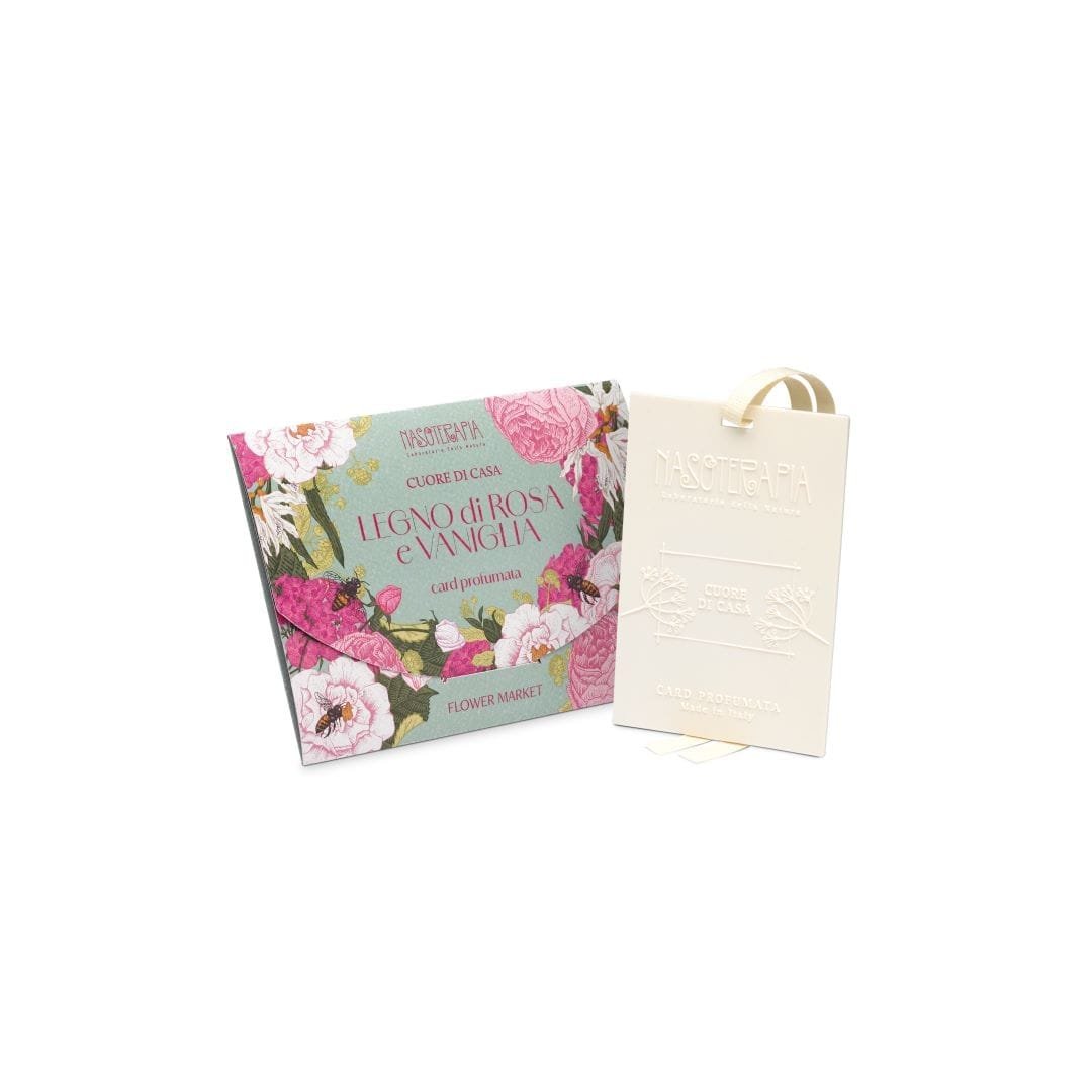 NASOTERAPIA Cuore di Casa Card Profumata Legno di Rosa e Vaniglia