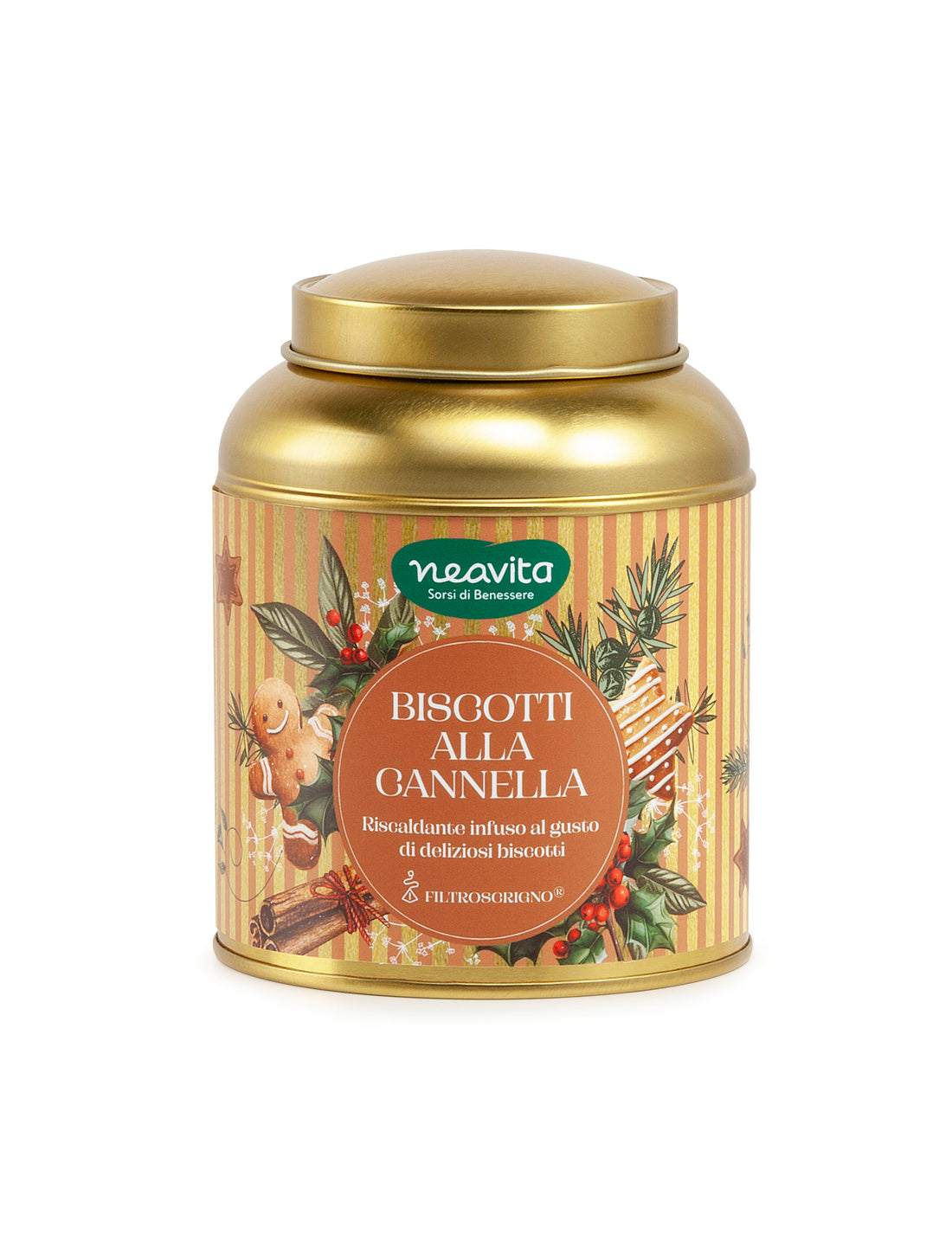 NEAVITA Infusi Golosi - Caddy Infuso Biscotti alla Cannella 12 filtroscrigno