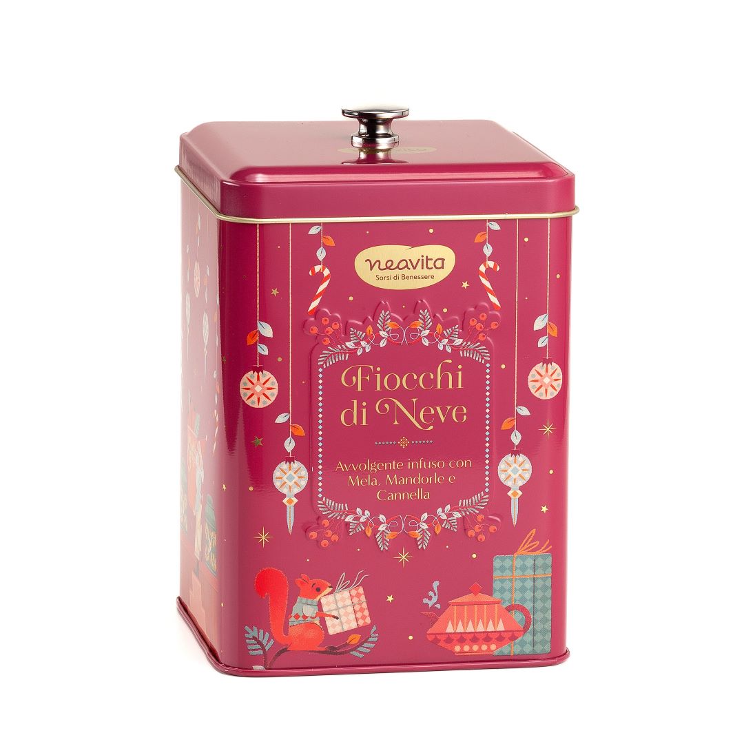 NEAVITA Biscottiera Natale con Infuso Fiocchi di Neve Filtroscrigno