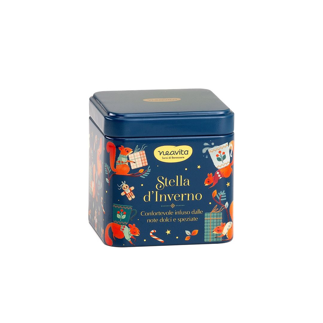 NEAVITA Barattolino BLU di Natale con Infuso Stella d&