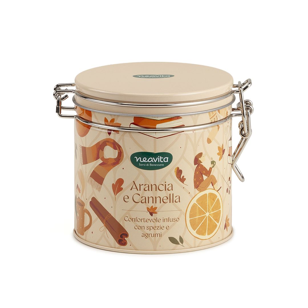 NEAVITA Warmy Tea Royal Tin Beige - Arancia e Cannella