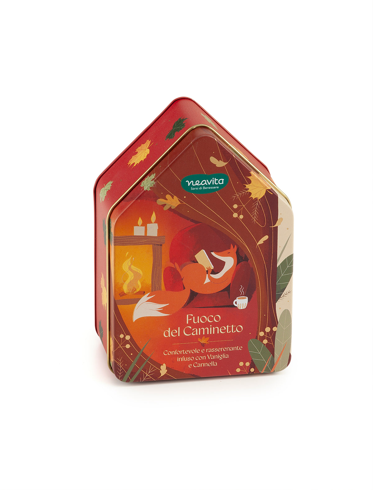 NEAVITA Warmy Tea - Casetta Rossa - Infuso Fuoco del Caminetto 10 filtroscrigno