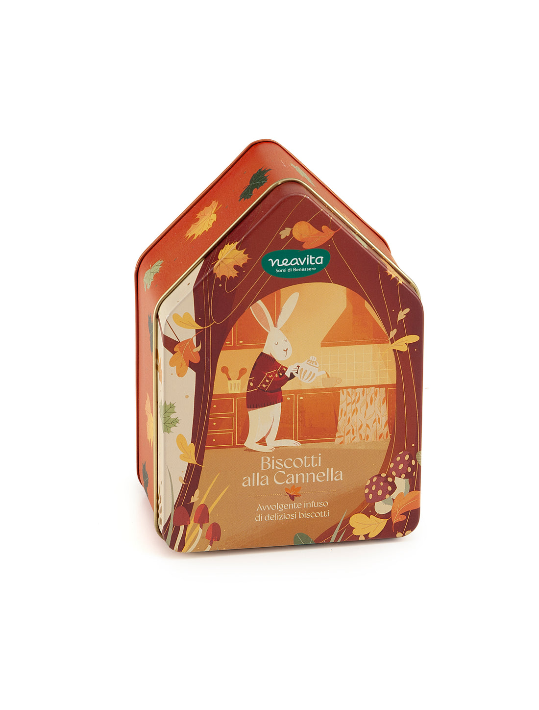 NEAVITA Warmy Tea - Casetta Beige - Infuso Biscotti alla Cannella 10 filtroscrigno
