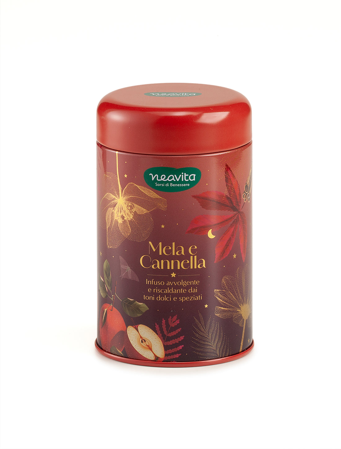 NEAVITA Infusi da Favola - Barattolino Borgogna Infuso Mela e Cannella 7 filtroscrigno