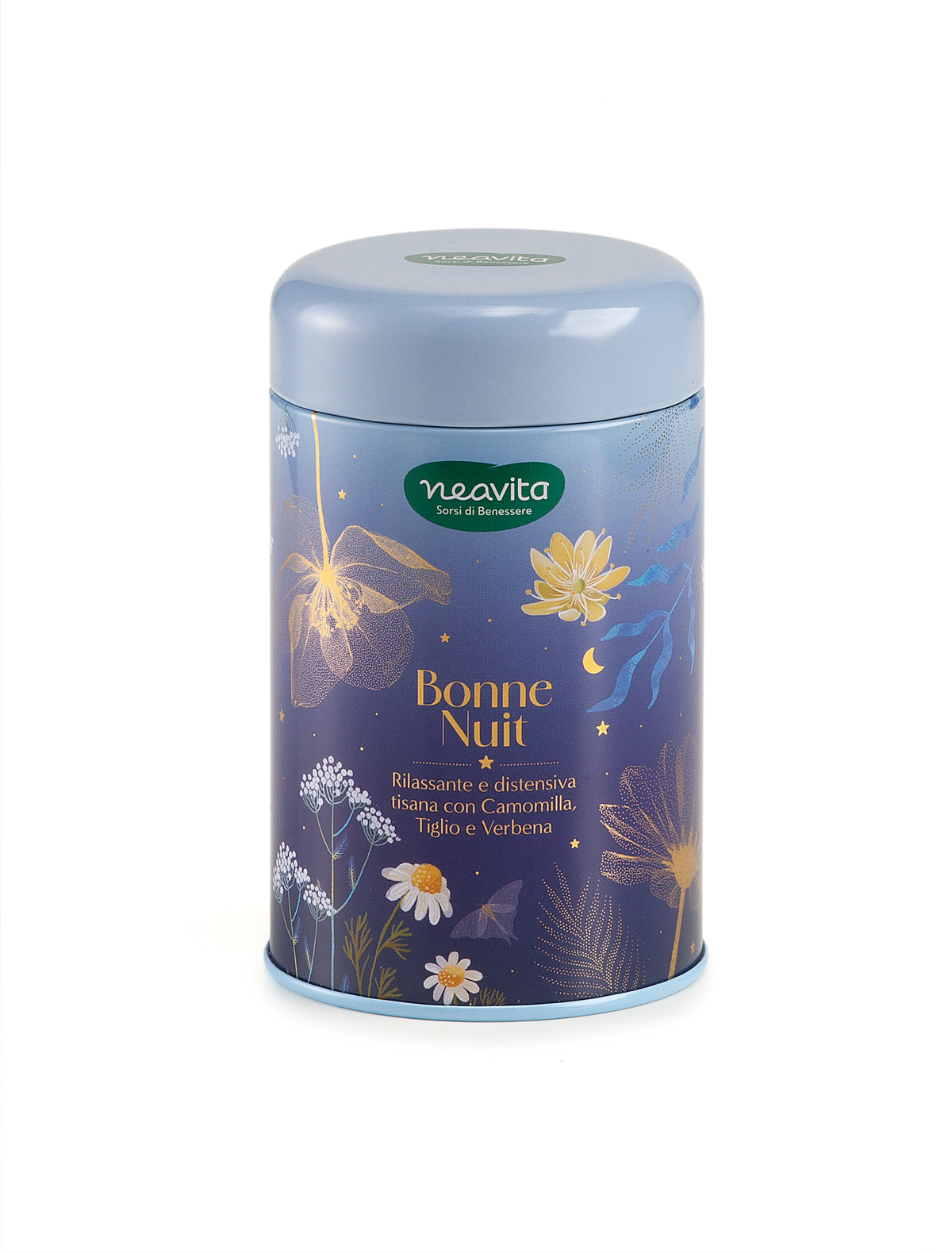 NEAVITA Infusi da Favola - Barattolino Blu Tisana Bonne Nuit 7 filtroscrigno