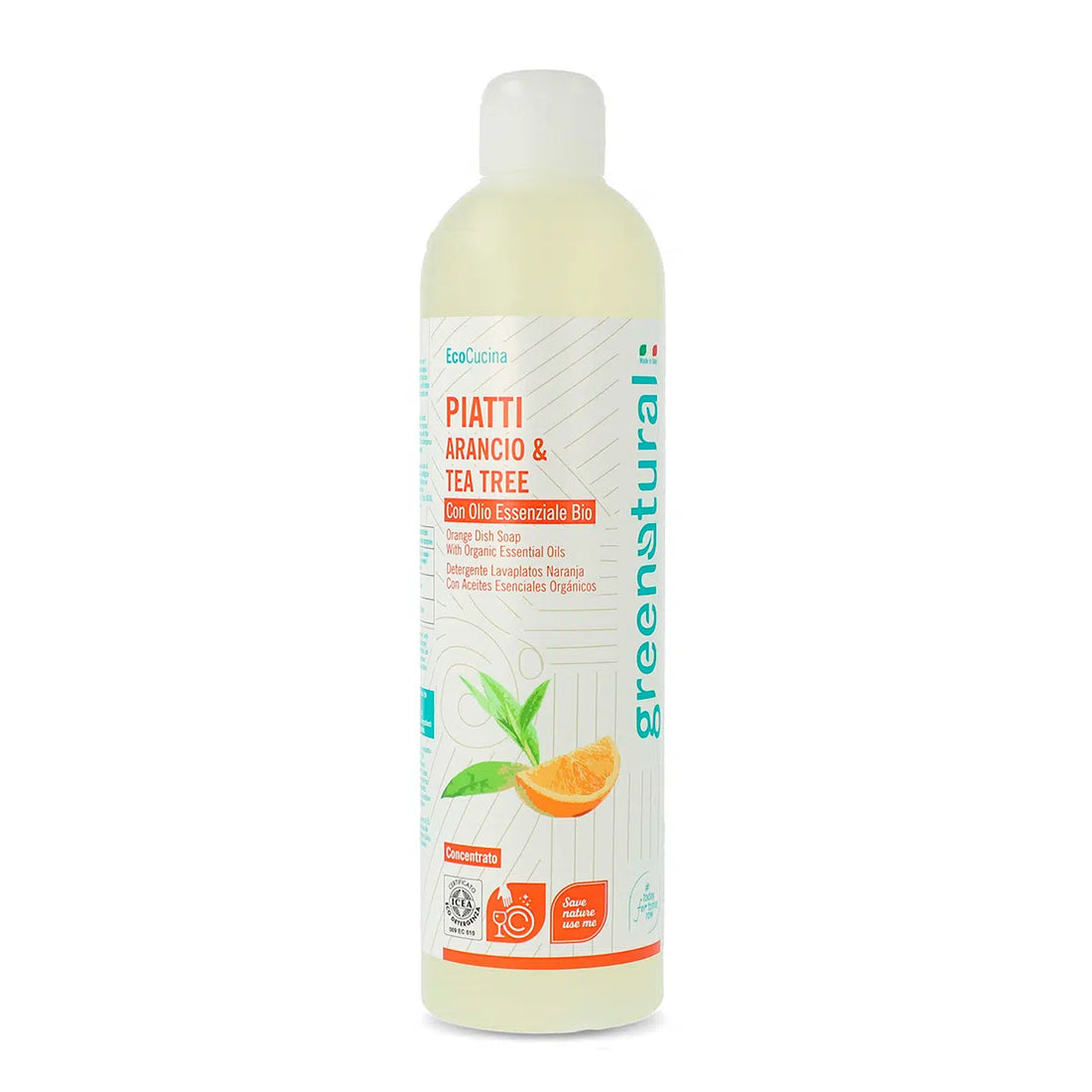 GREEN NATURAL Piatti Arancio &amp; Tea Tree 500ml