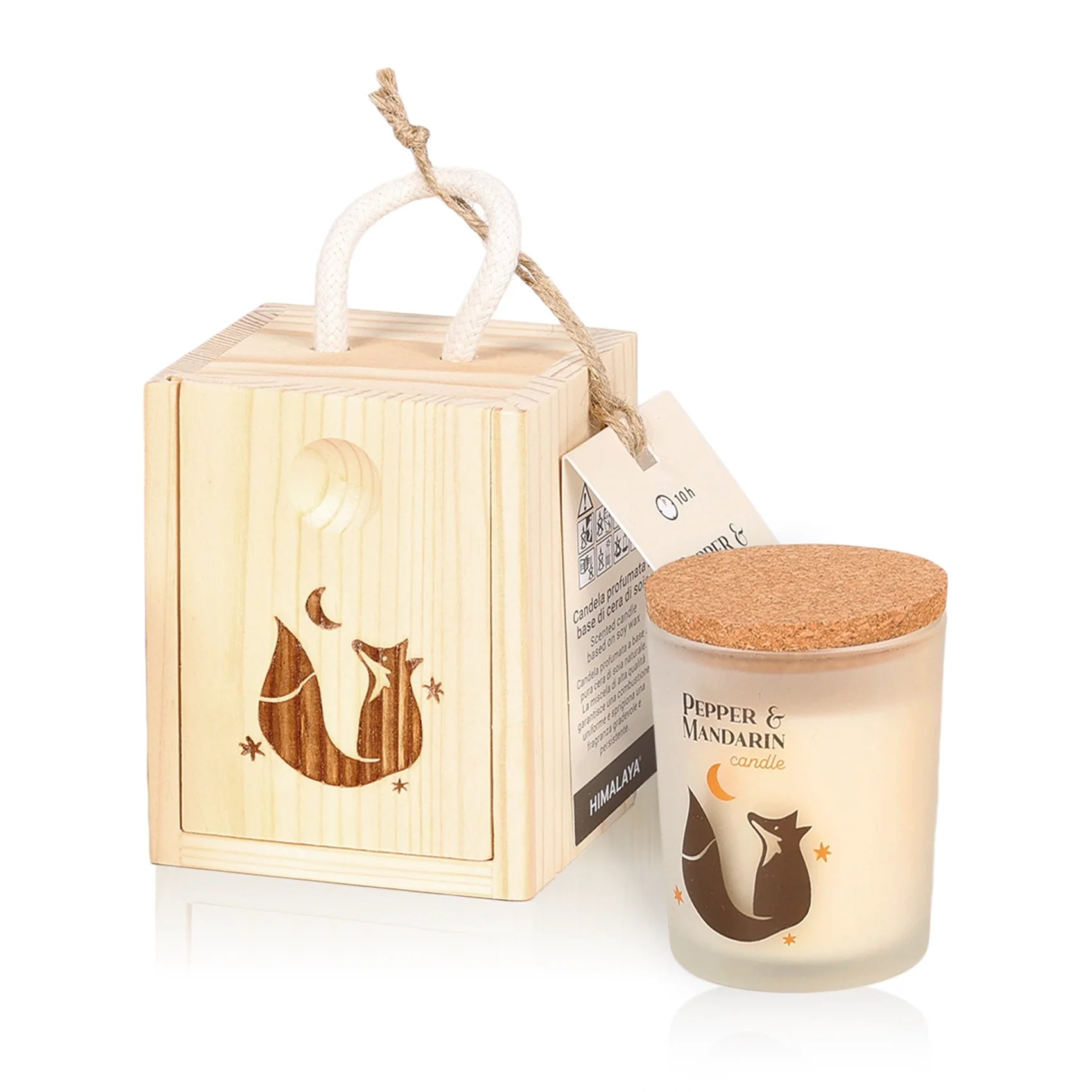 Himalaya Candle - Luttle Box Legno Serenity - PEPE e MANDARINO