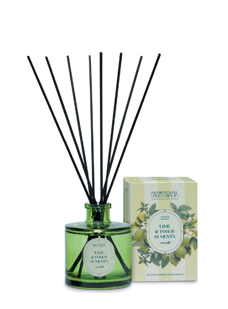 Nasoterapia Diffusore a Bastoncini Lime e Foglie di Menta 200ml