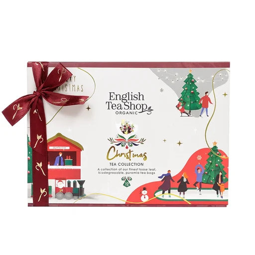 ENGLISH TEA SHOP Christmas White 12 piramidi 6 gusti