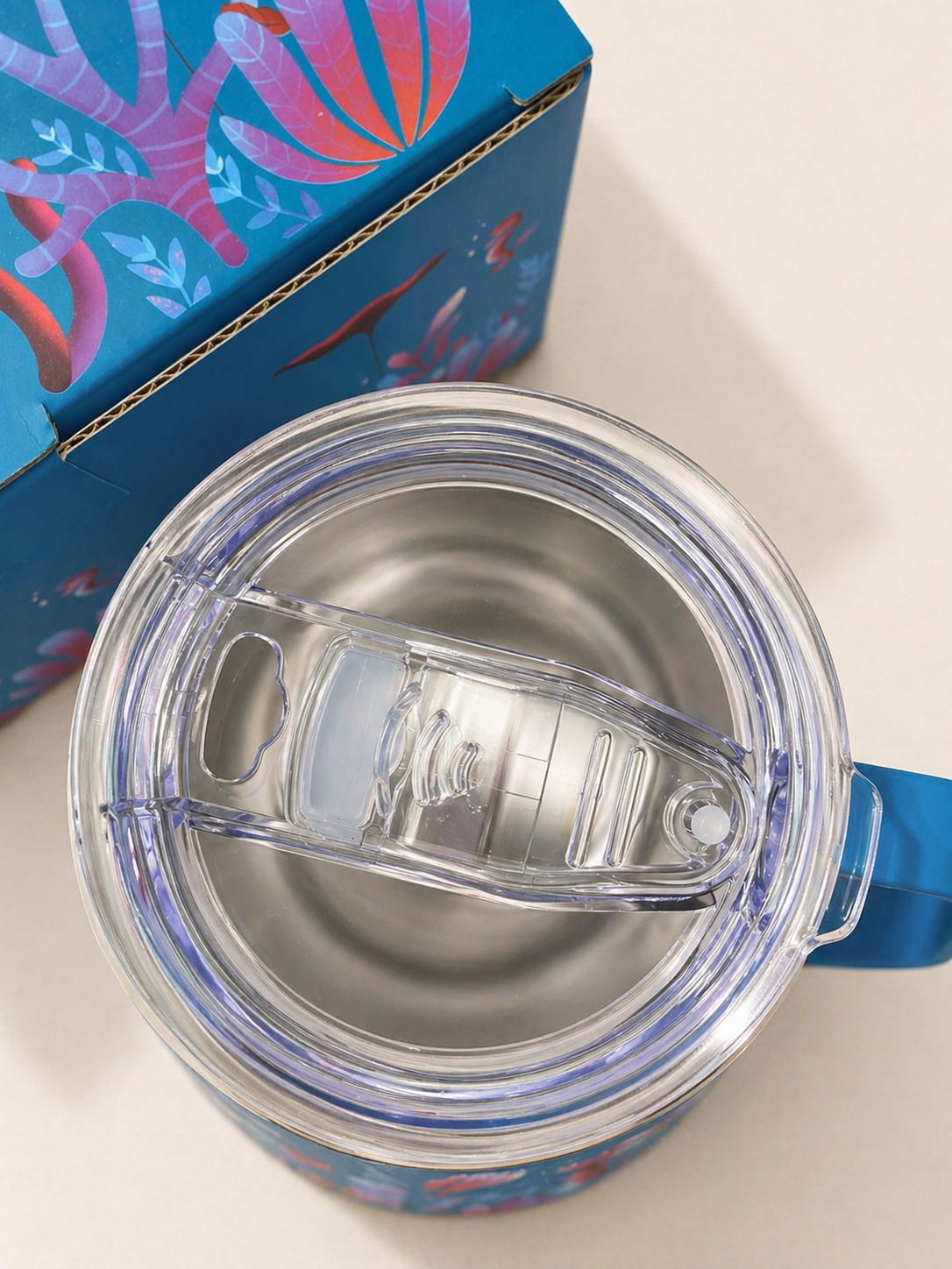NEAVITA Twice Cofanetto Mug Thermos Azzurra 330ml + Lime e Sambuco 3 filtri