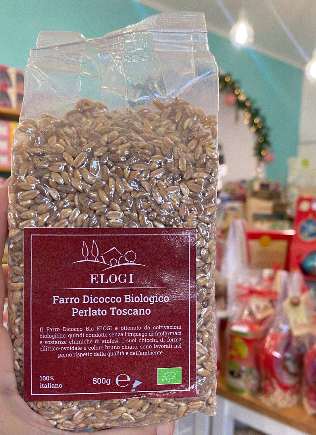 ELOGI Farro Dicocco Biologico Perlato Toscano 500gr