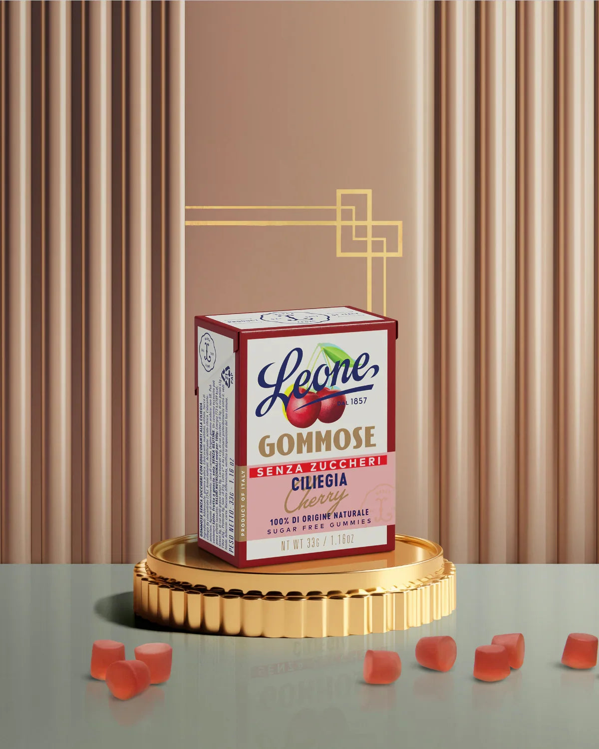 LEONE Gommose Senza Zuccheri Ciliegia 33g