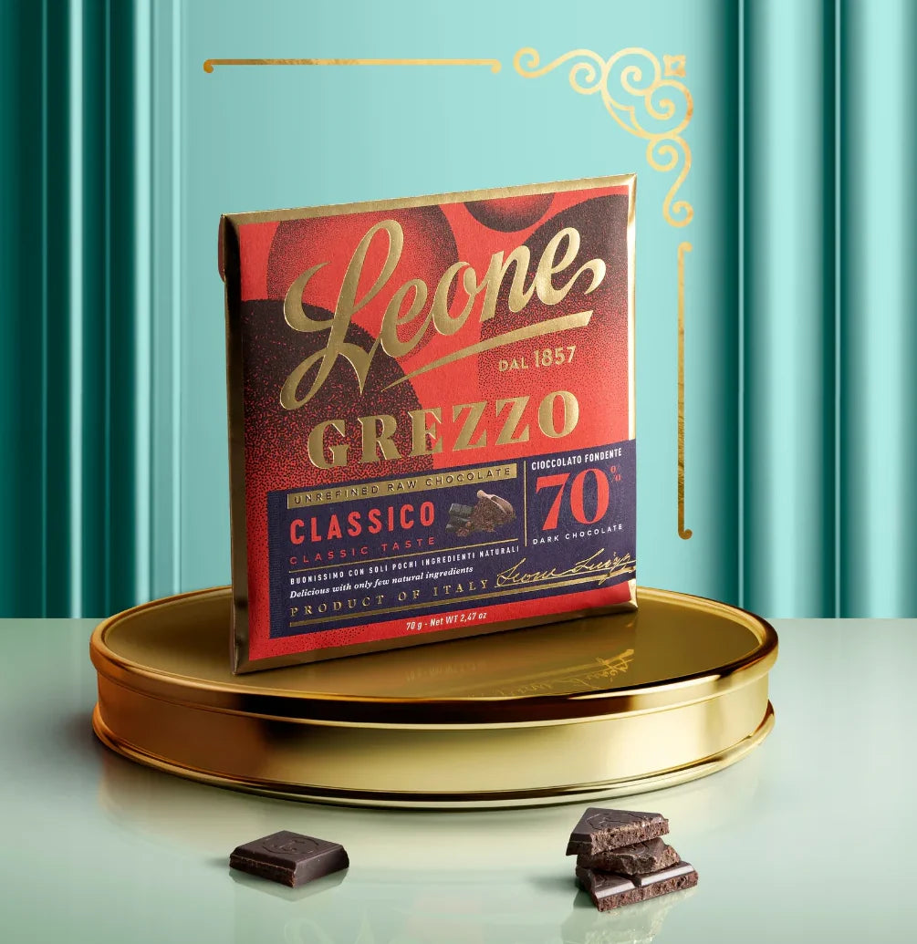 pastiglie leone cioccolato grezzo