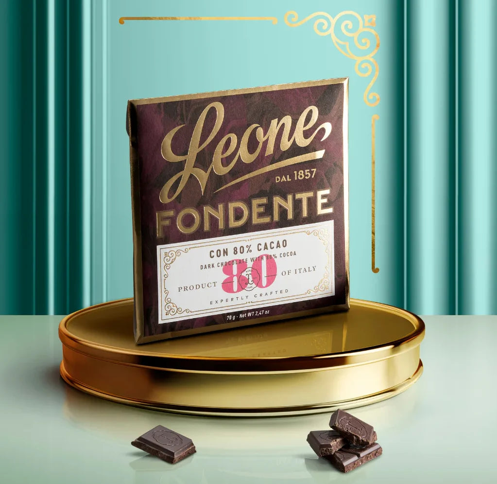 pastiglie leone cioccolato grezzo fondente 80%