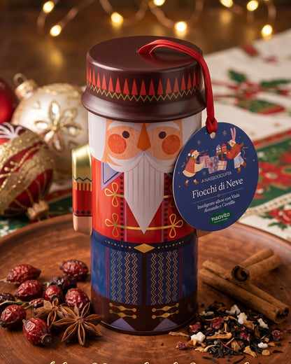 NEAVITA Natale Schiaccianoci Piccolo con Mélange Christmas Tea 3 Filtroscrigno