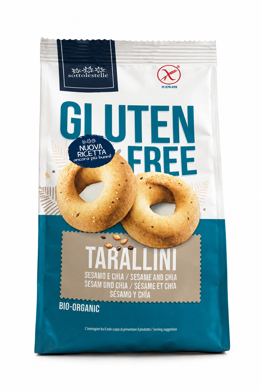 Sotto le Stelle - Tarallini con Semi di Sesamo e Chia senza Glutine 150gr