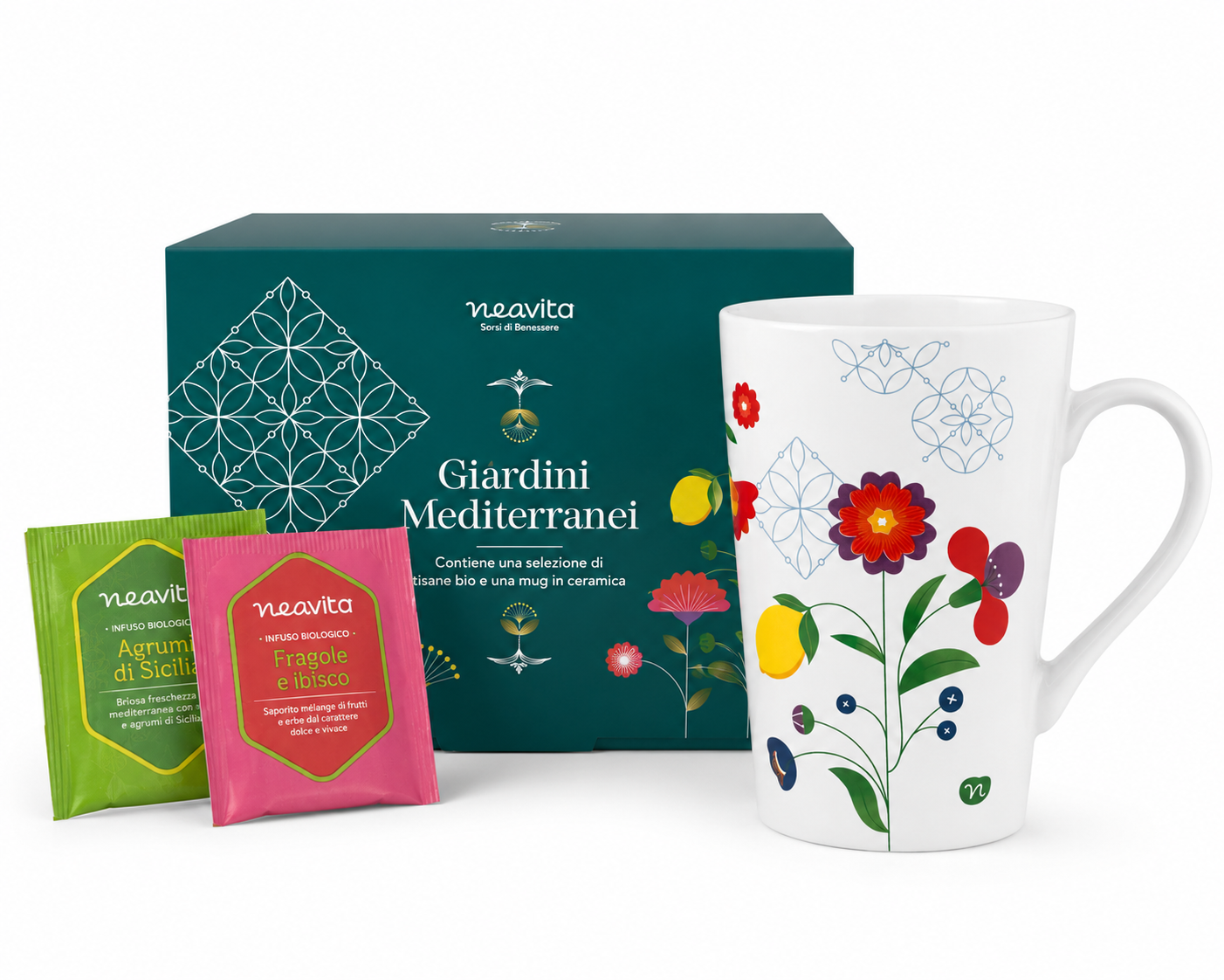 NEAVITA Giardini Mediterranei Cofanetto Mug e 9 filtri
