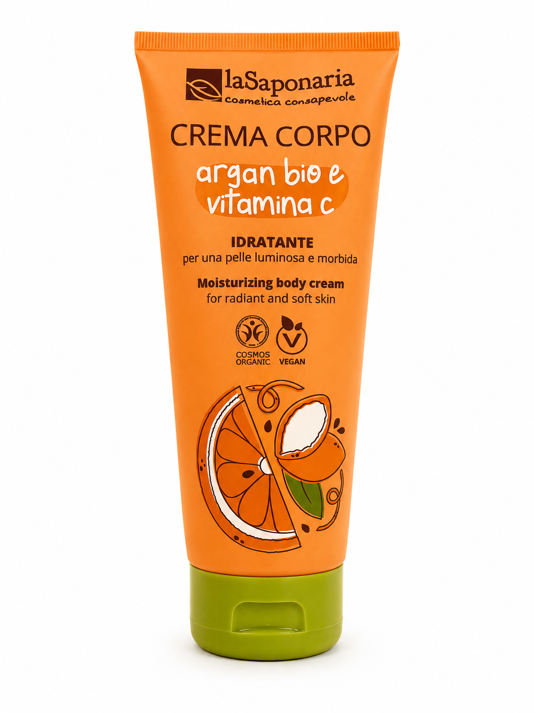 LA SAPONARIA Crema Corpo Idratante – Argan Bio e Vitamina C 200ml