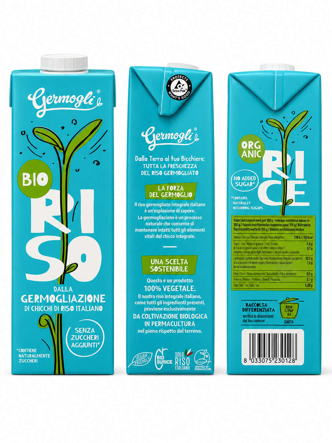 Germogli Bevanda di Riso germogliato Senza Glutine 1lt
