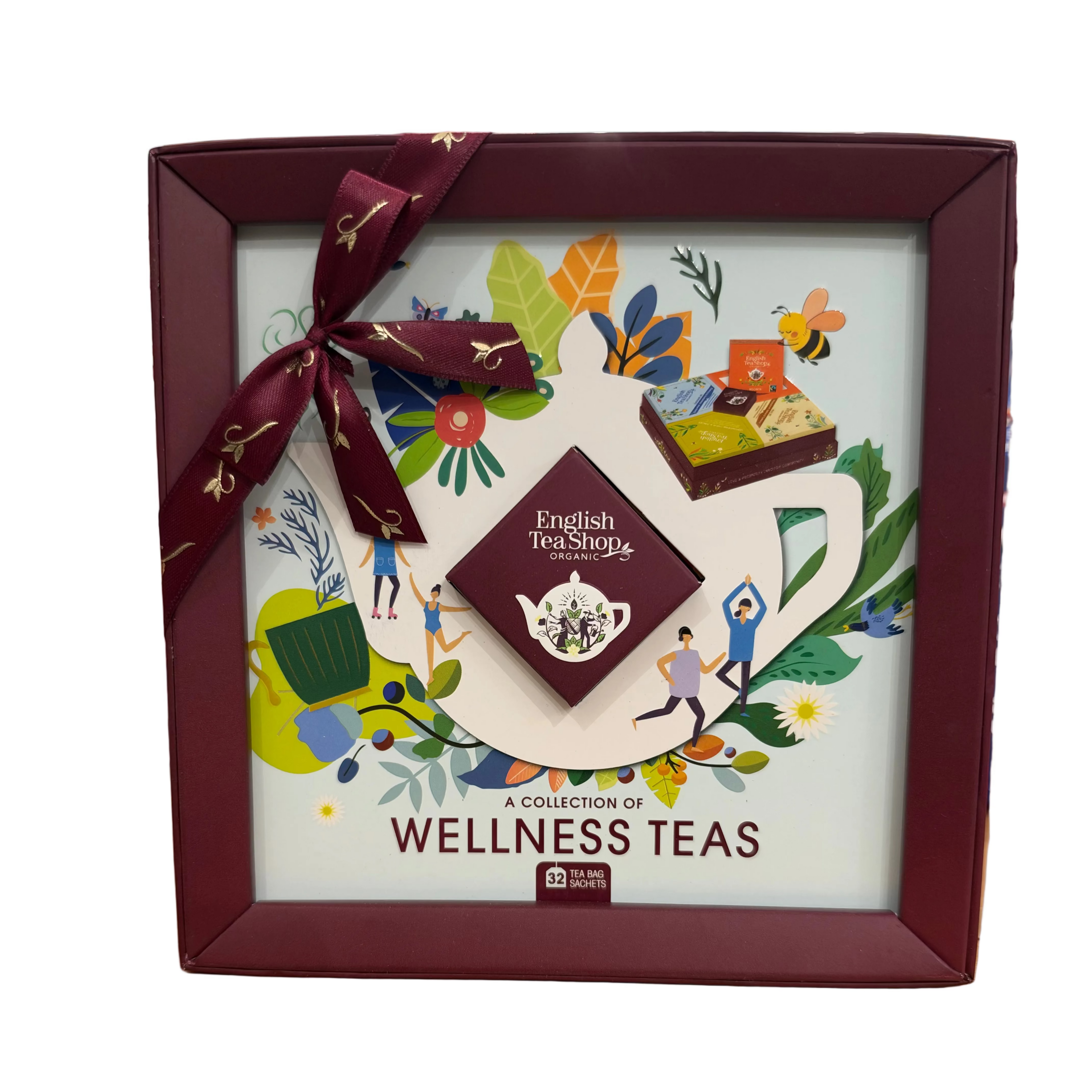 ENGLISH TEA SHOP Eco Box Wellness 32 filtri piramidali 4 gusti