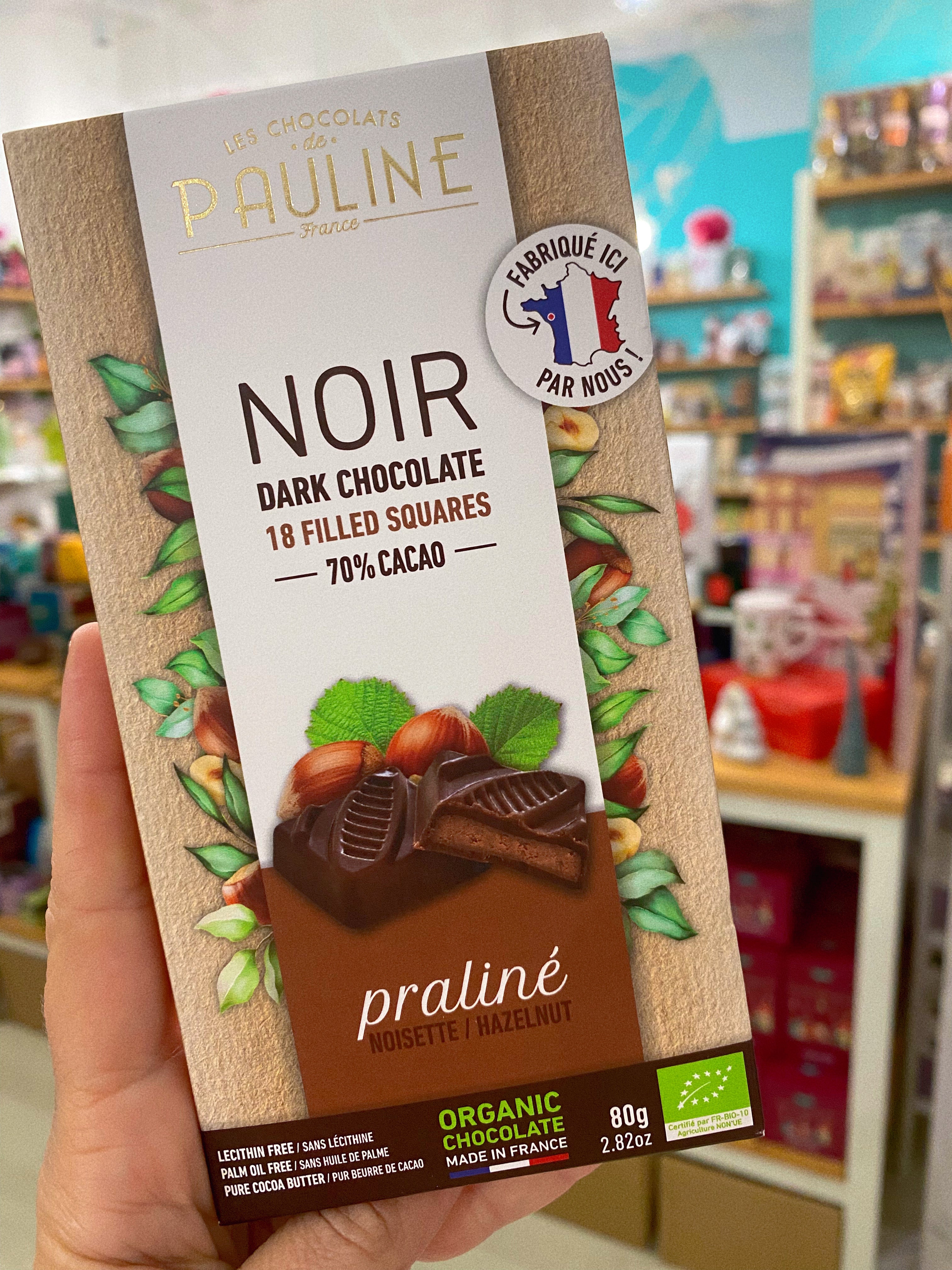 Pauline Tavoletta di Cioccolato Fondente e Nocciola Bio 80gr