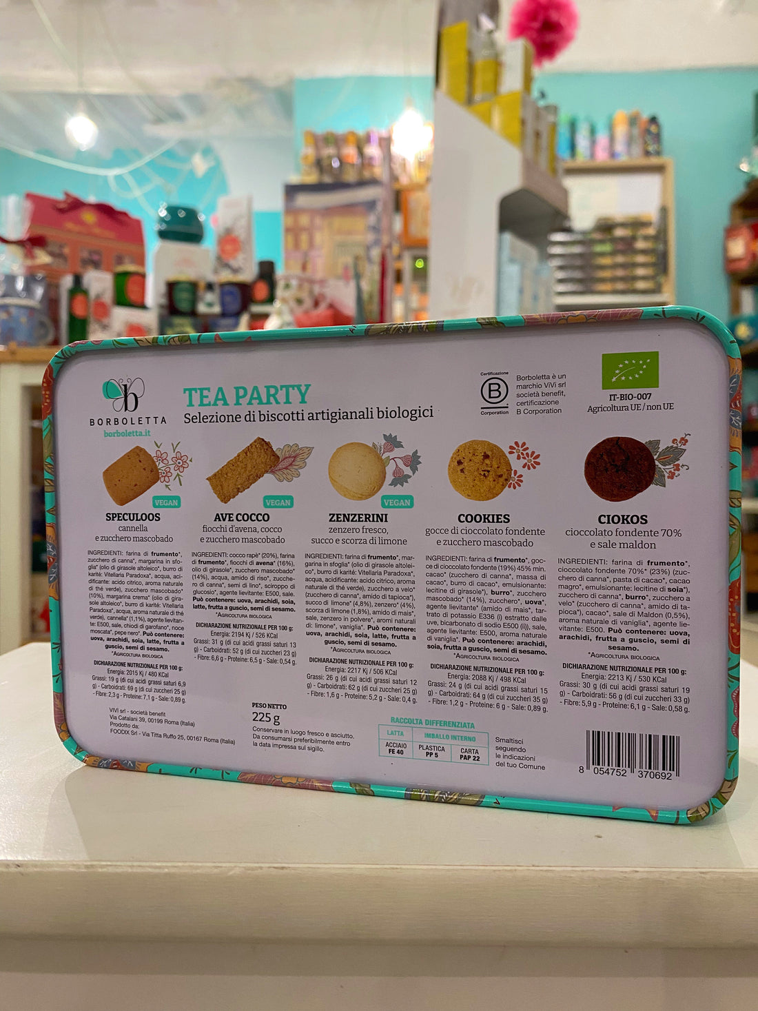 Borboletta Cofanetto Regalo Tea Party - Biscotti Artigianali Biologici  225gr