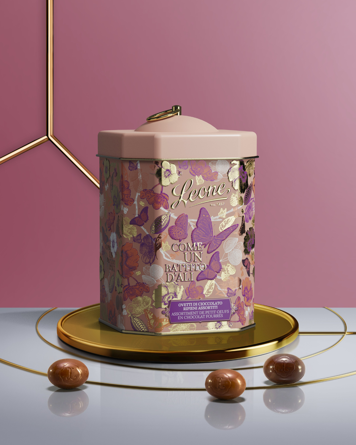 LEONE Collezione Giardino Segreto Lanterna con ovetti assortiti 350g