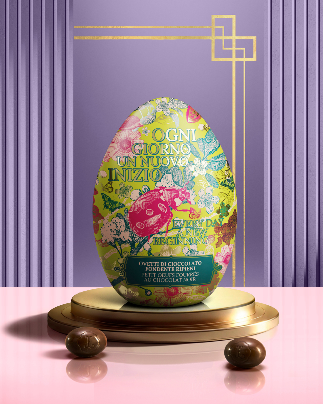 LEONE Collezione Giardino Segreto Uovo con ovetti assortiti 90g