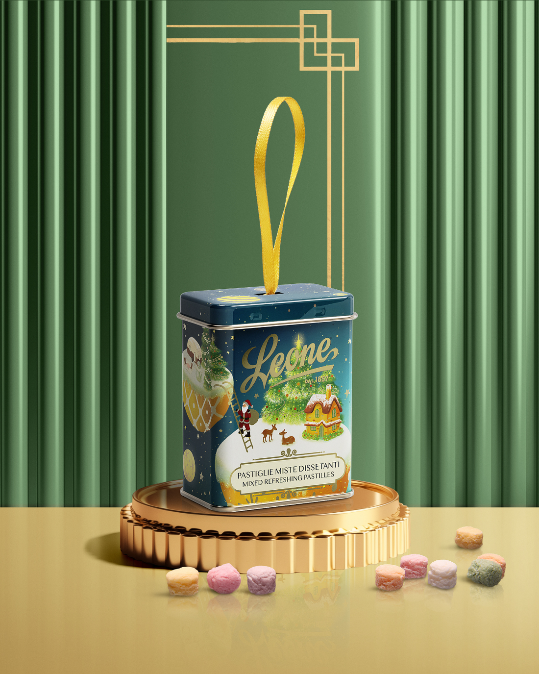 LEONE Lattina appendibile pastiglie miste dissetanti -  Blu