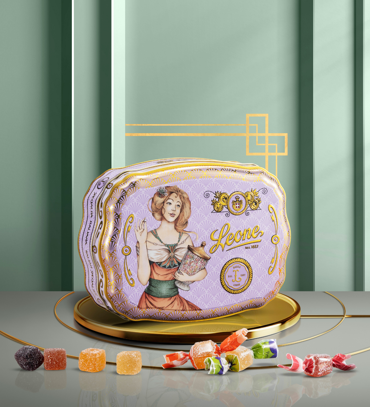 LEONE Cofanetto latta Liberty Rosa 200g