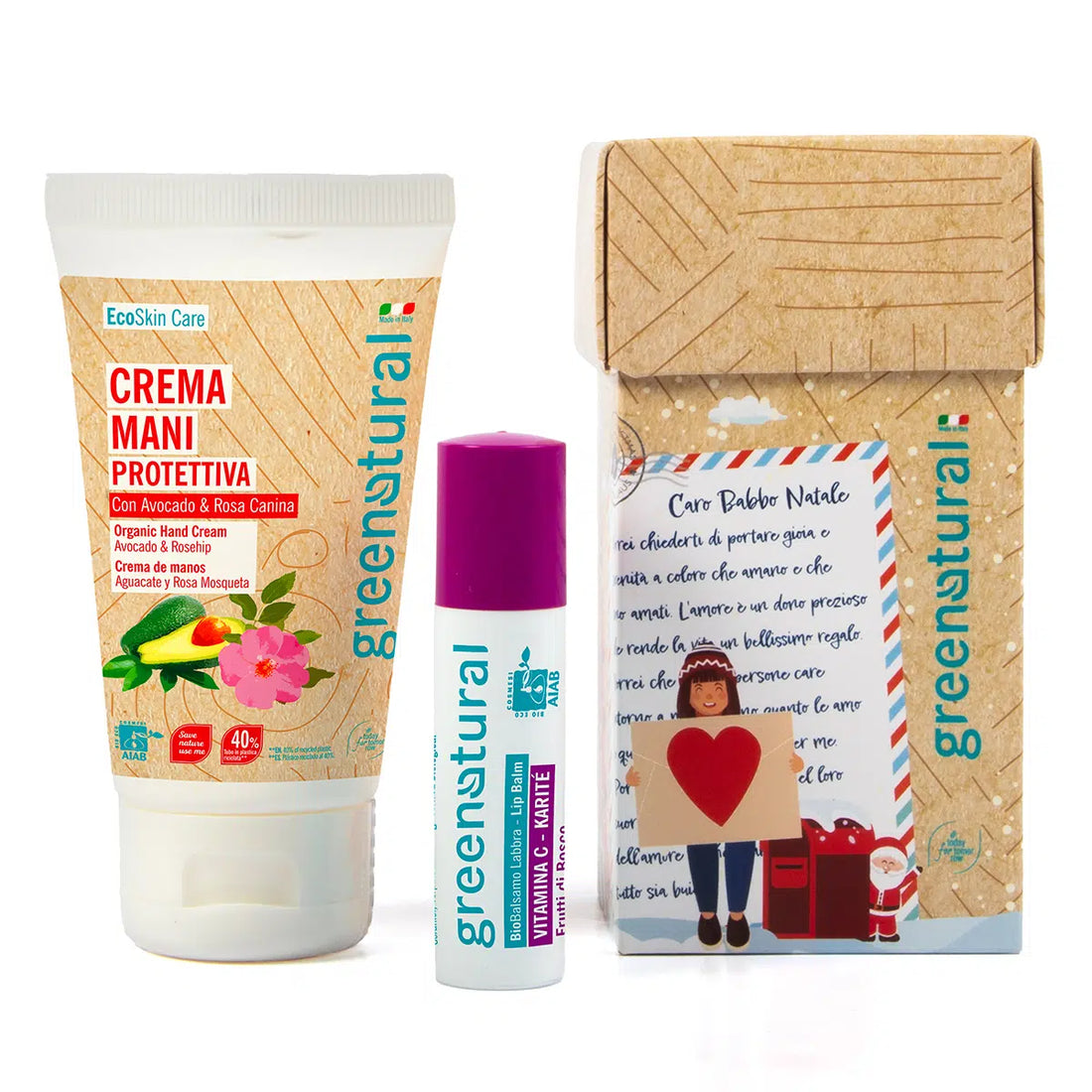 GREEN NATURAL Porta Gioie Lettera a Babbo - Crema mani