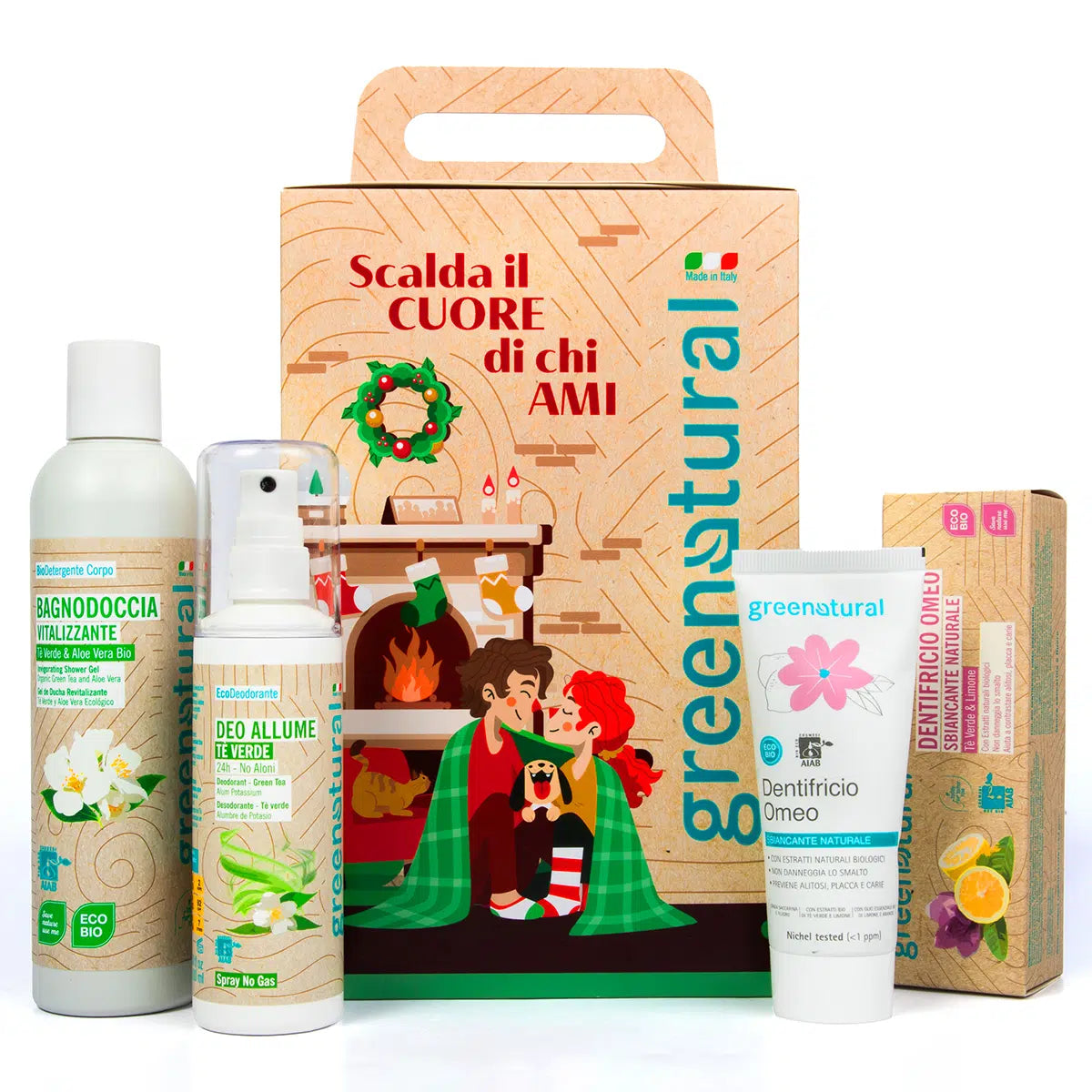 GREEN NATURAL Xmas Beauty Dolce Abbraccio - Bagnodoccia, Deodorante e Dentifricio