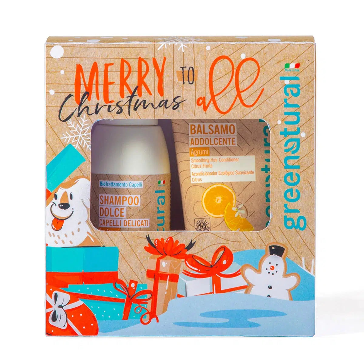 GREEN NATURAL Porta Magia Christmas Peggy - Shampoo e Balsamo