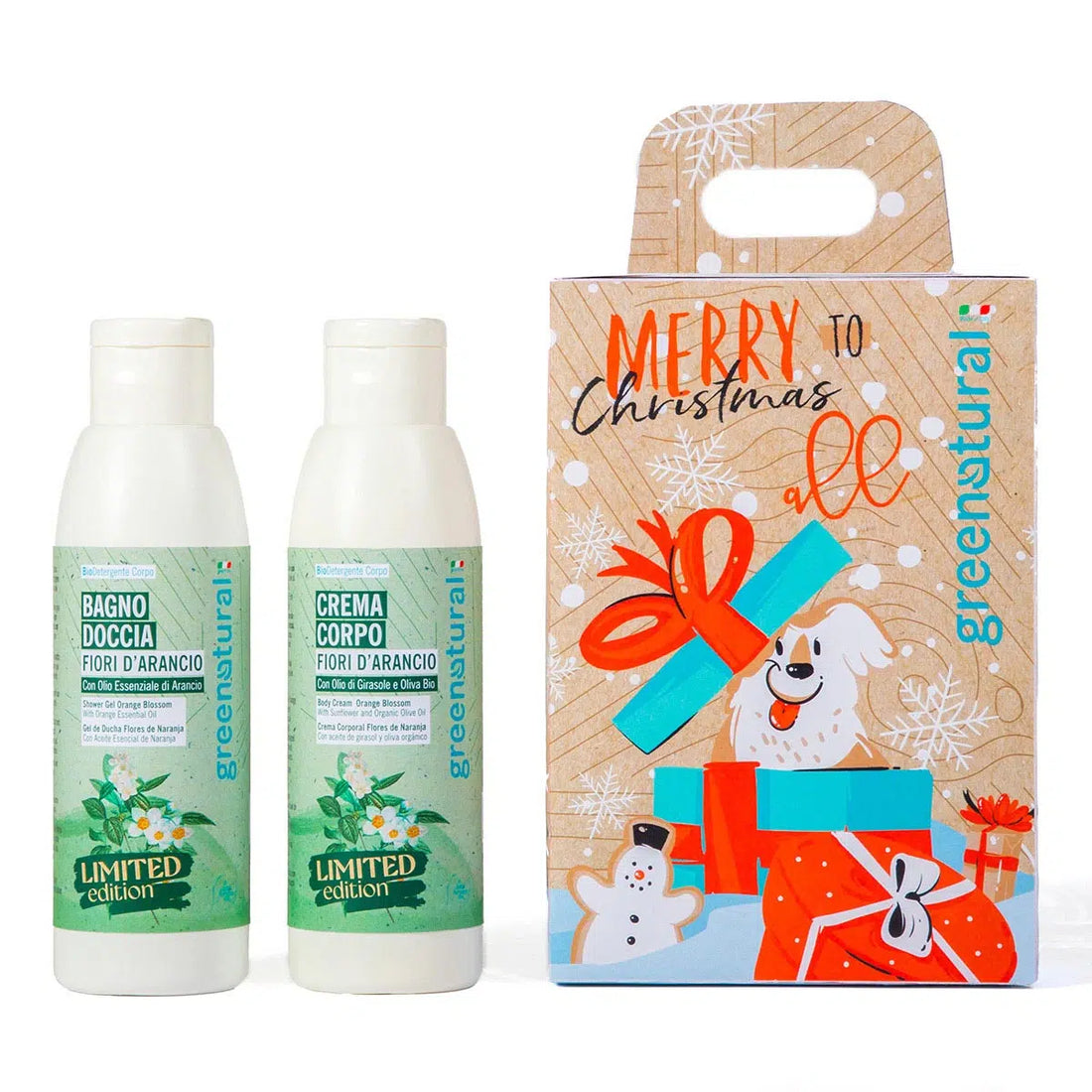GREEN NATURAL Christmas Peggy Crema + Bagnodoccia fiori d&