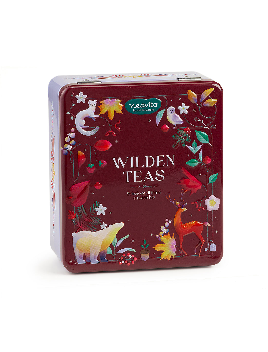 NEAVITA Wilden Teas Cofanetto Latta Bordeaux 20 filtri