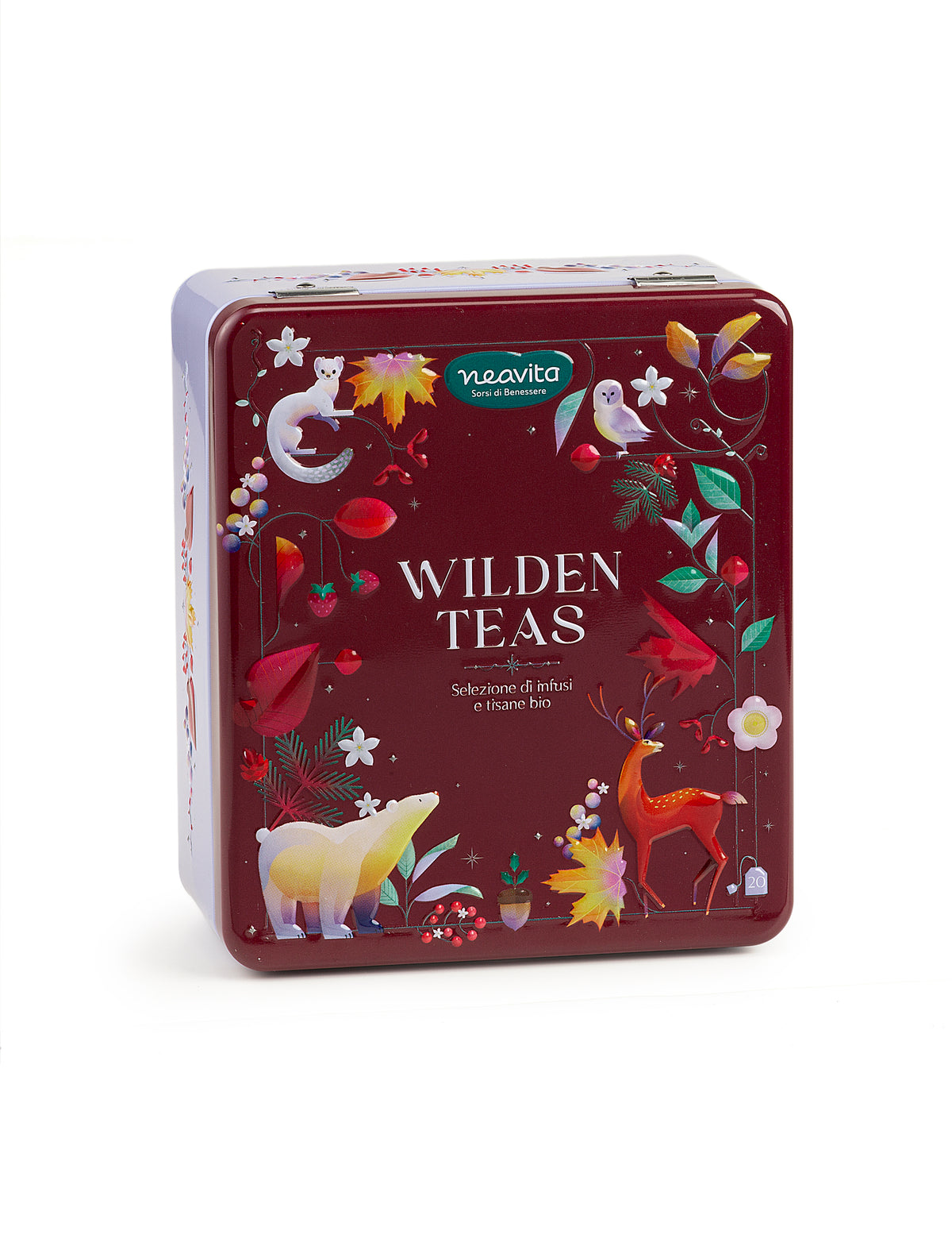 NEAVITA Wilden Teas Cofanetto Latta Bordeaux 20 filtri