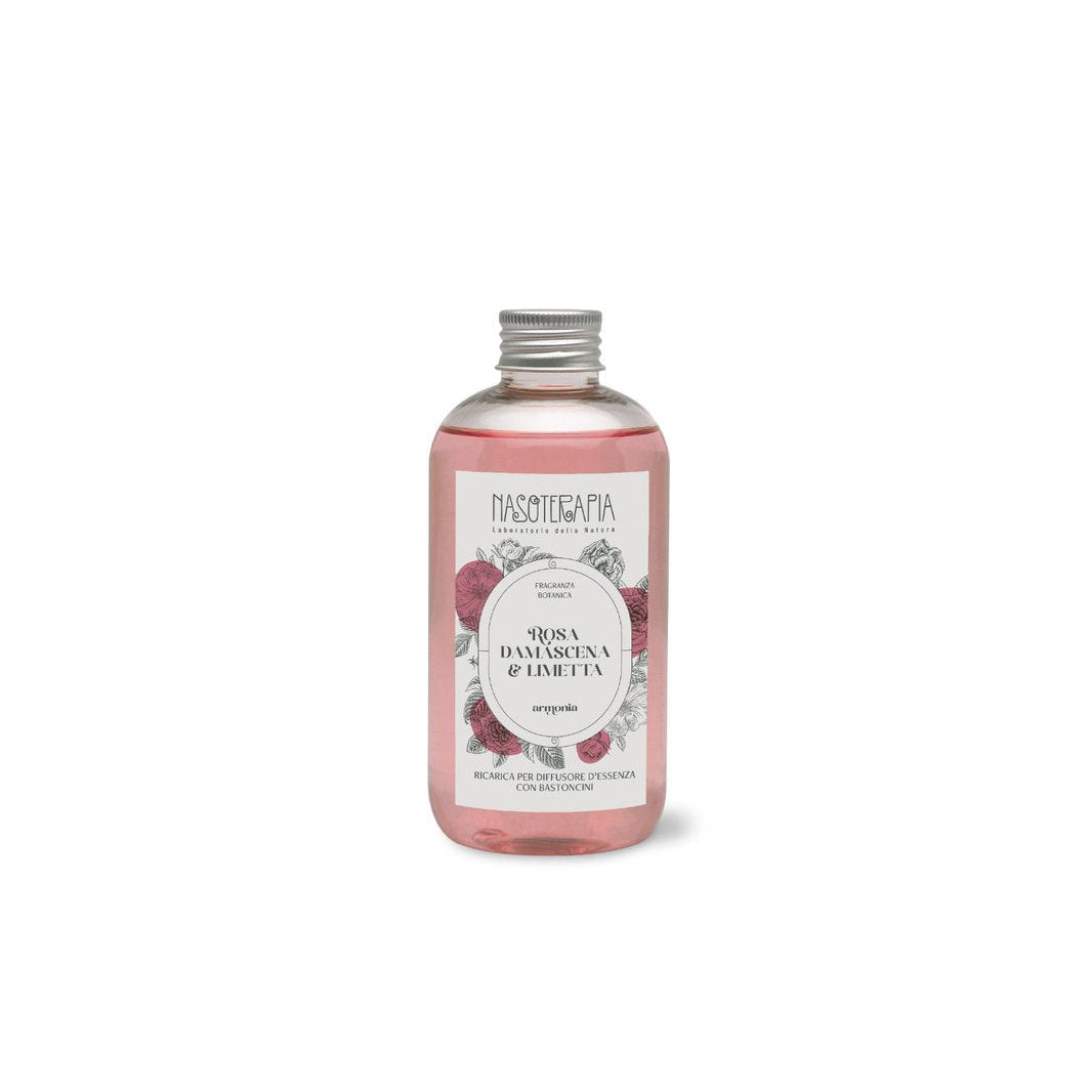 NASOTERAPIA Ricarica Diffusore a Bastoncini Rosa Damascena e Limetta 250ml