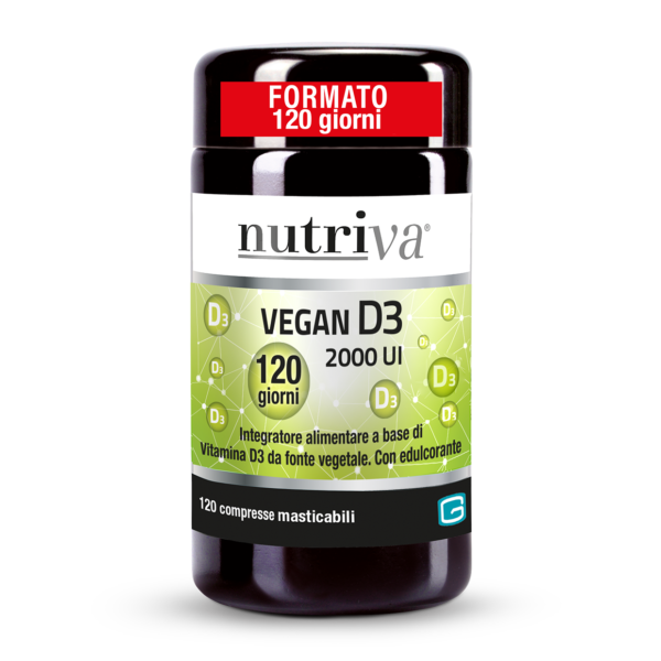 NUTRIVA Vegan D3 2000 UI 120 compresse masticabili