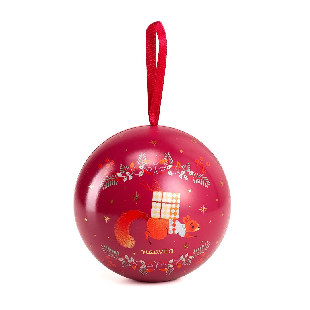 NEAVITA Infuso Mandorle Caramellate Filtroscrigno in Palla di Natale