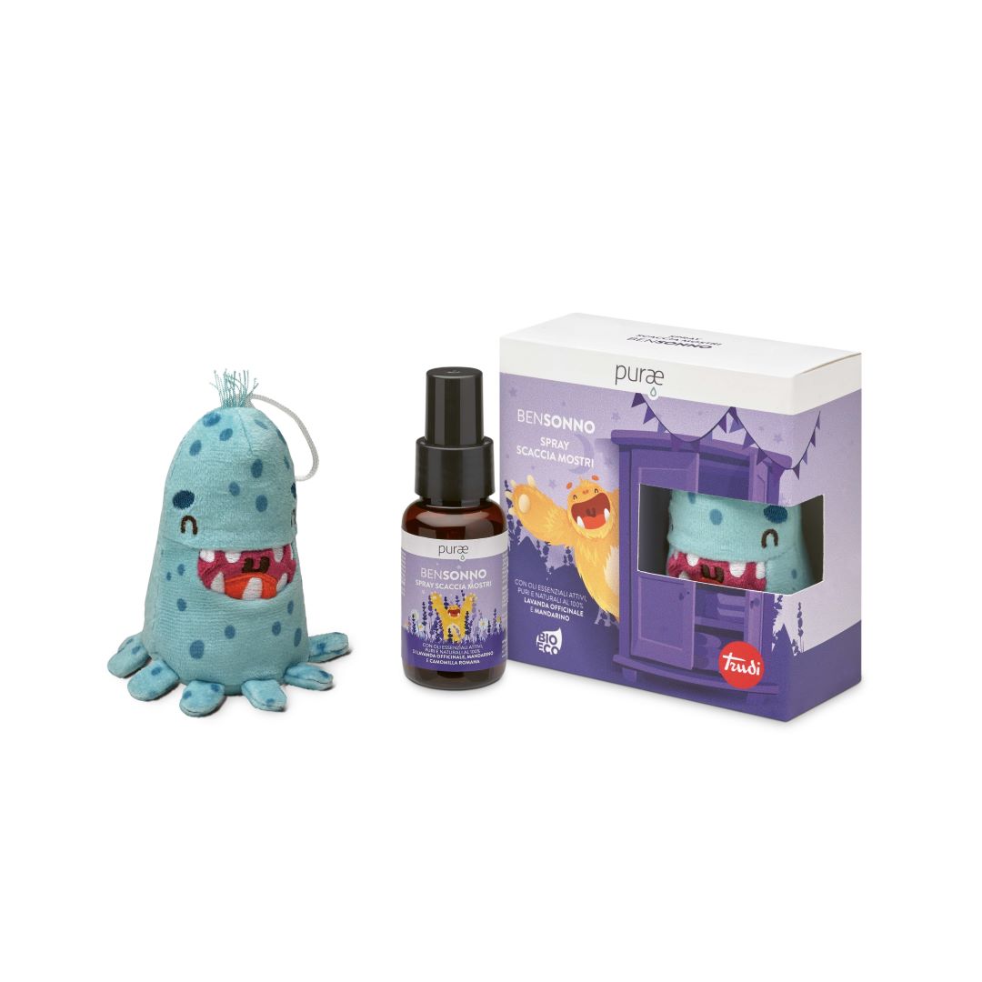 PURAE Spray Bensonno Scacciamostri con Peluche Turchese