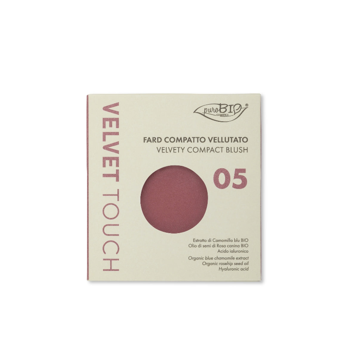 PUROBIO Velvet Touch Fard Compatto Vellutato - 05 Prugna Rosato refill