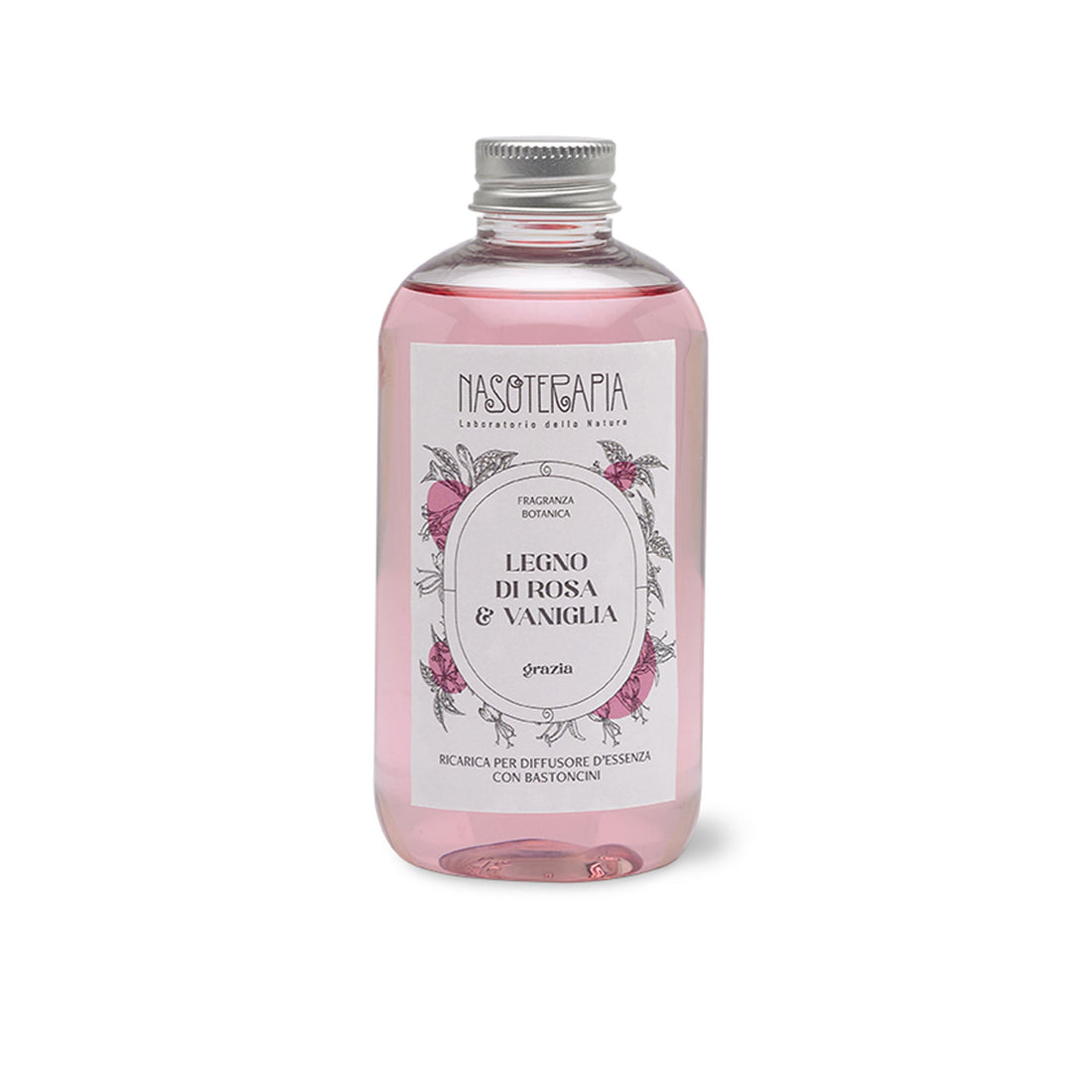 Nasoterapia Ricarica per diffusore a bastoncini Legno di Rosa e Vaniglia 250ml