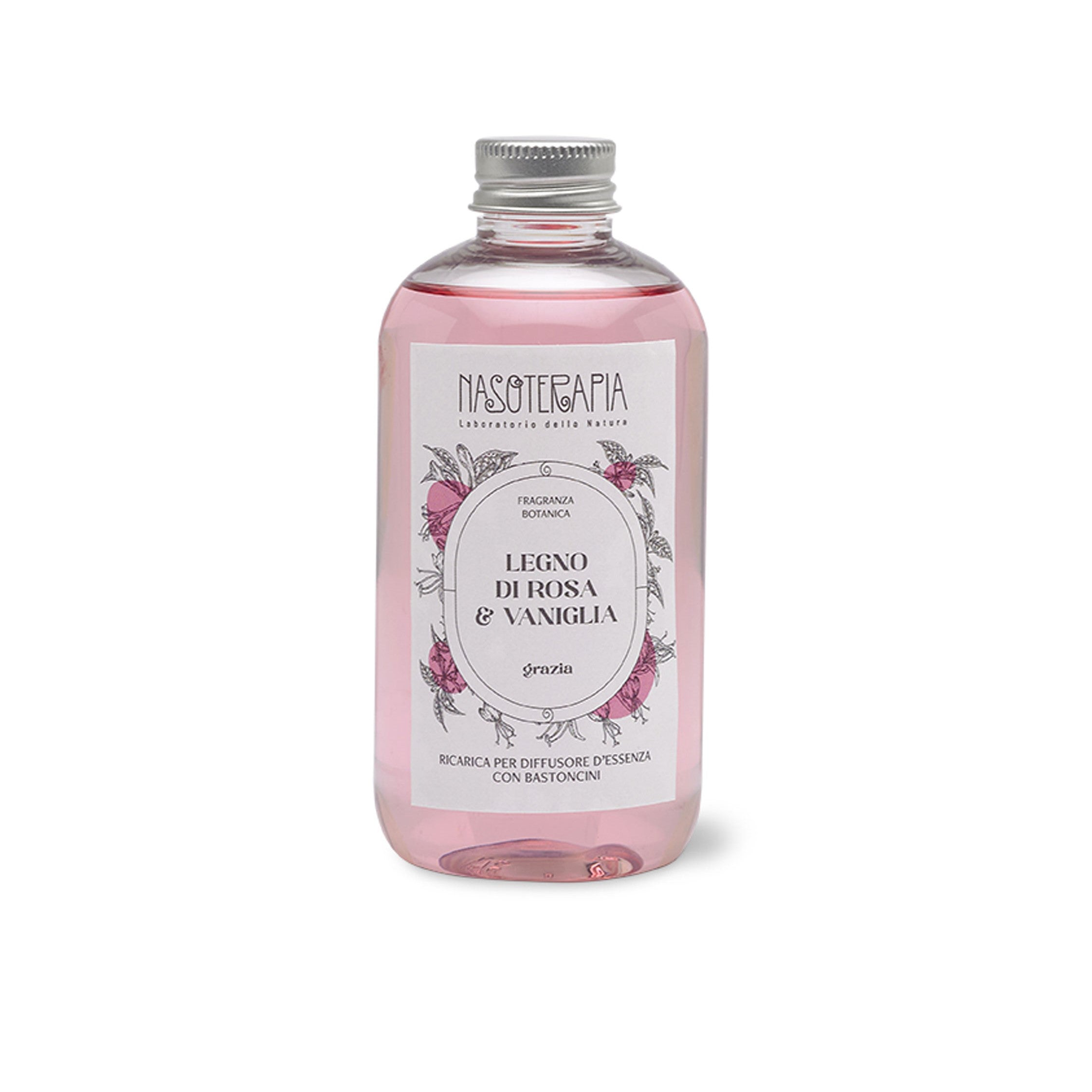 Nasoterapia Ricarica per diffusore a bastoncini Legno di Rosa e Vaniglia 250ml