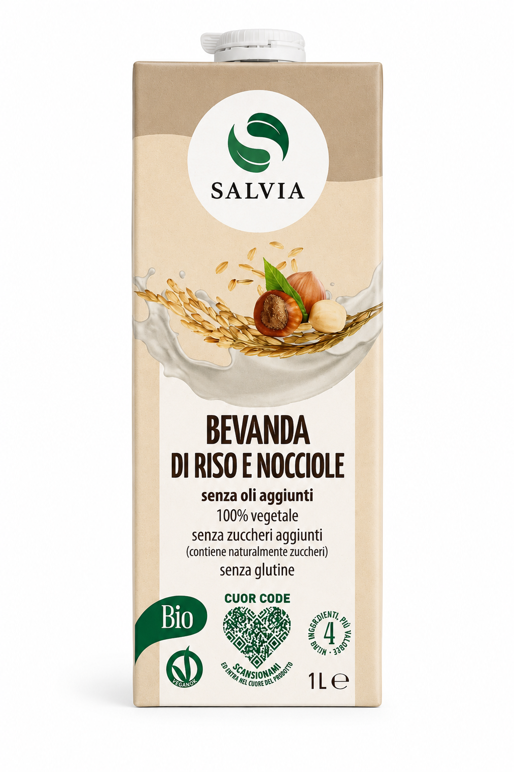 Salvia - Bevanda Riso e Nocciole 1lt