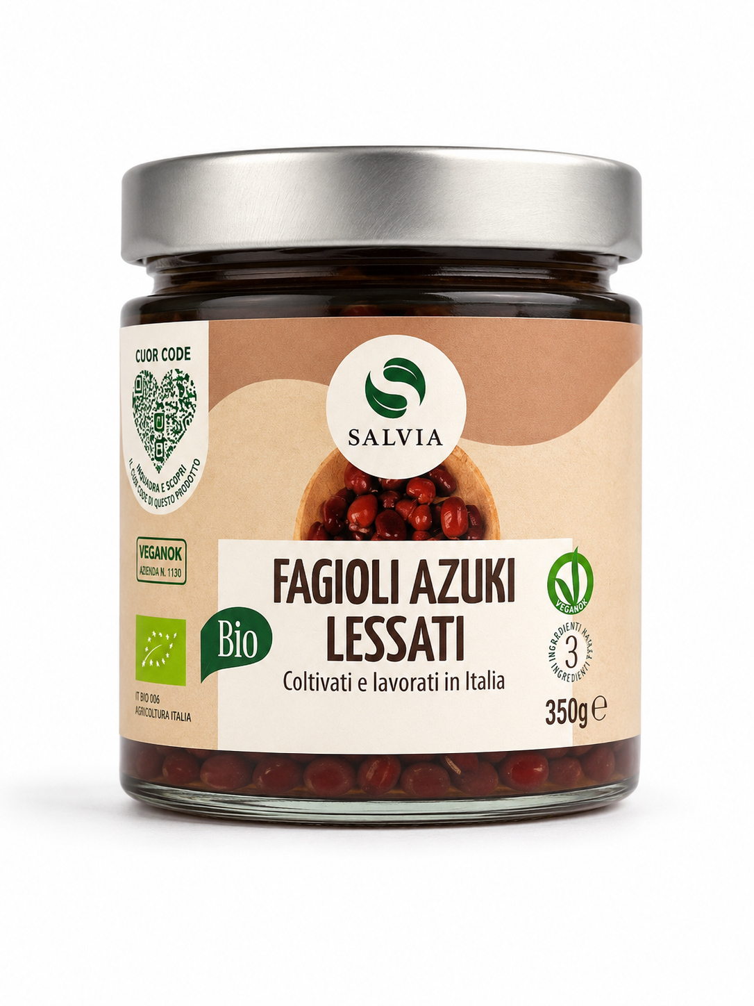 Salvia - Fagioli Azuki Lessati 350gr