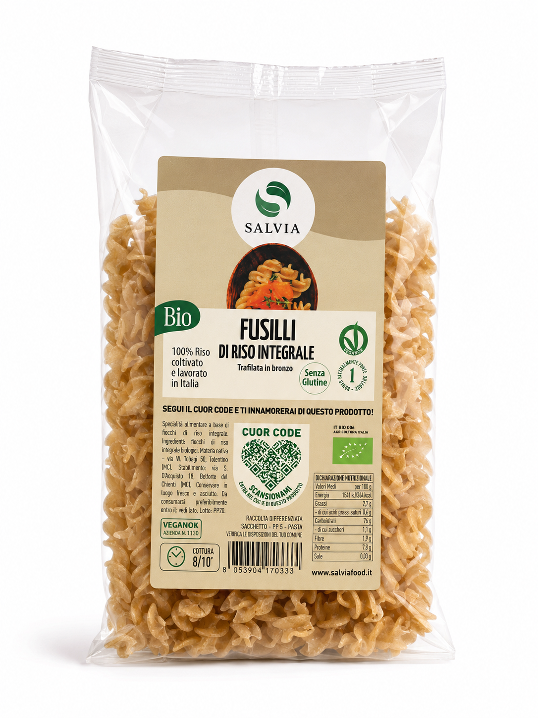 Salvia - Fusilli di Riso Integrale 250gr